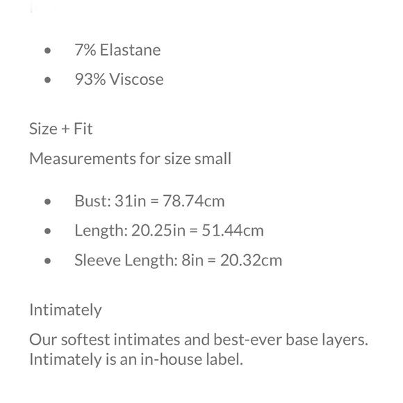 FREE PEOPLE Intimately Acai Silky Stretch Strappy Baby Tee XS NWT - Picture 7 of 10